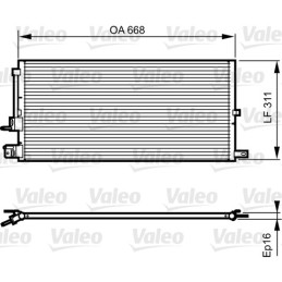 VALEO 814199 Air conditioning condenser