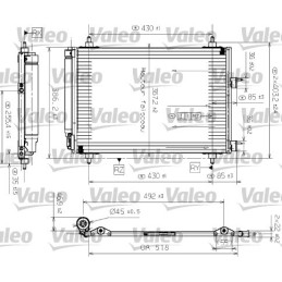 VALEO 817524 Air conditioning condenser