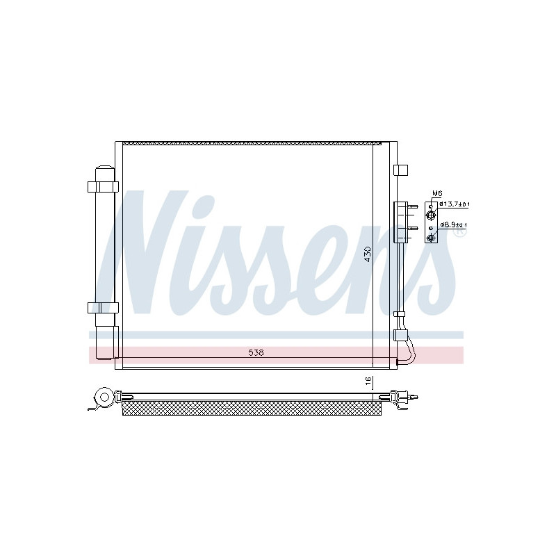 NISSENS 940821 Air conditioning condenser
