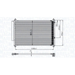 MAGNETI MARELLI 350203850000 Air conditioning condenser