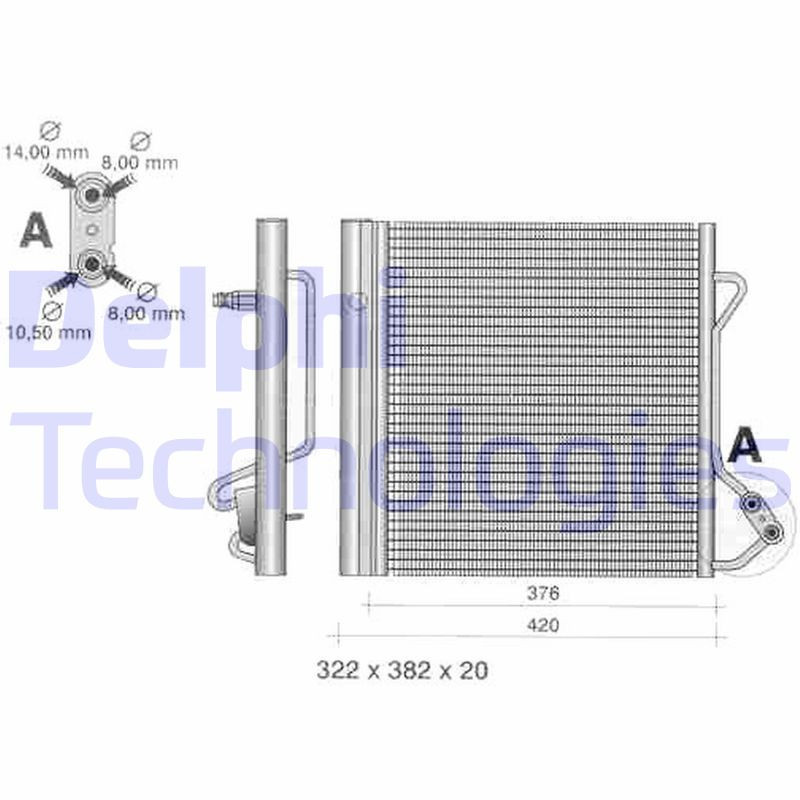 DELPHI TSP0225320 Condenseur de climatisation