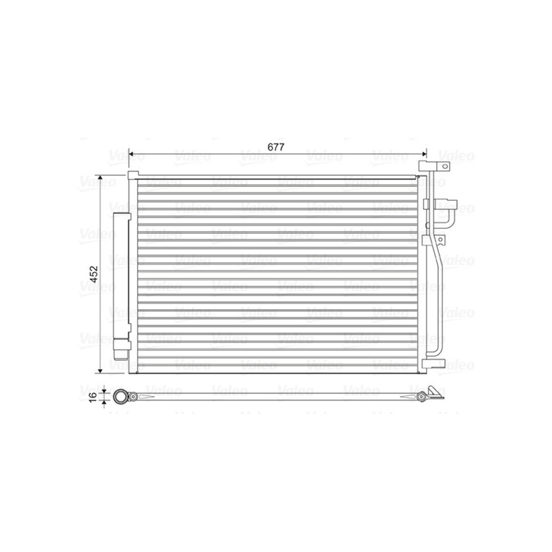 VALEO 814166 Air conditioning condenser