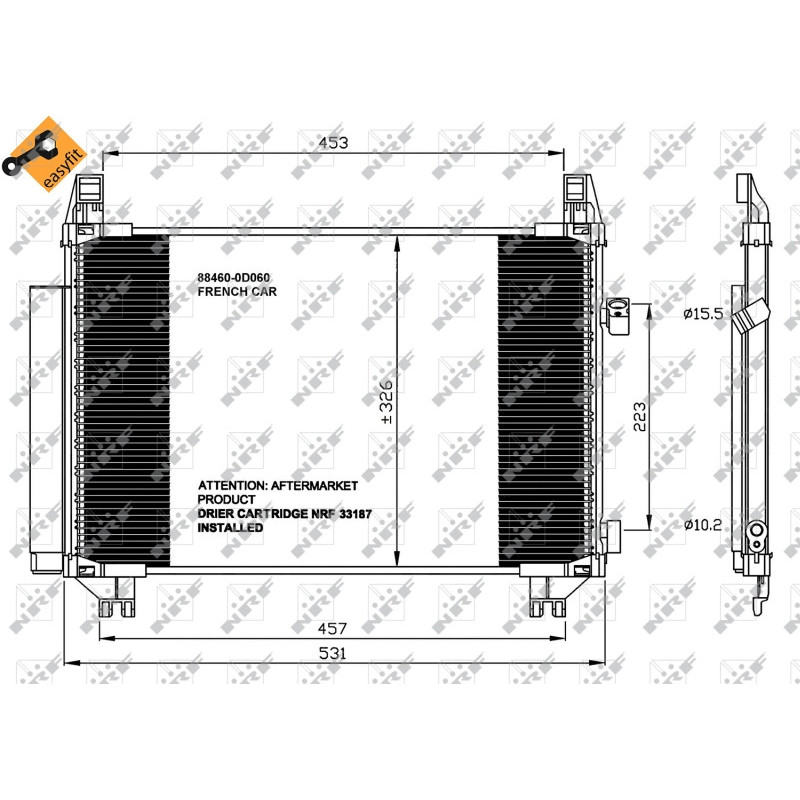NRF 35654 Air conditioning condenser
