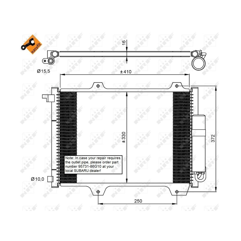 NRF 35907 Condensatore climatizzatore