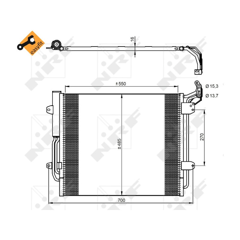 NRF 350054 Air conditioning condenser