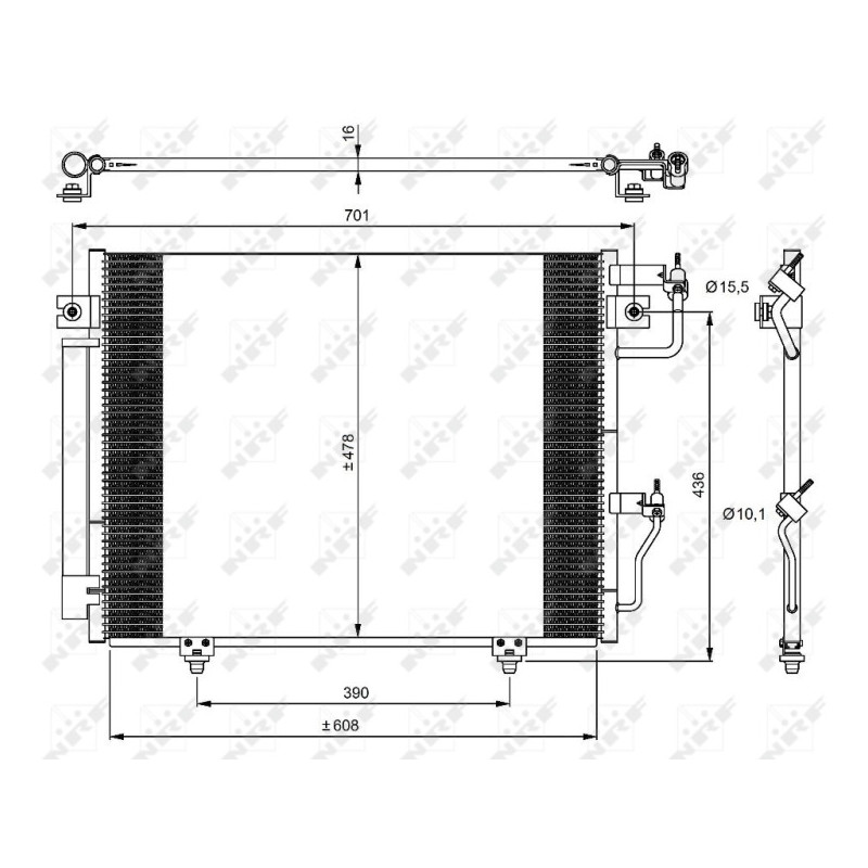 NRF 350049 Air conditioning condenser