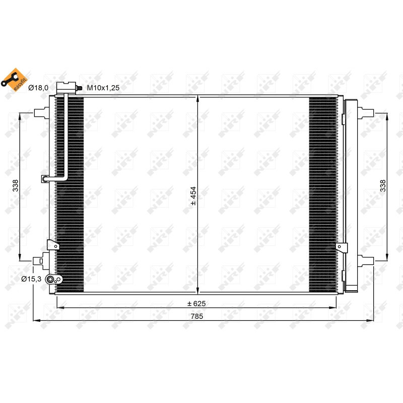 NRF 350059 Air conditioning condenser