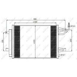NRF 350073 Air conditioning condenser