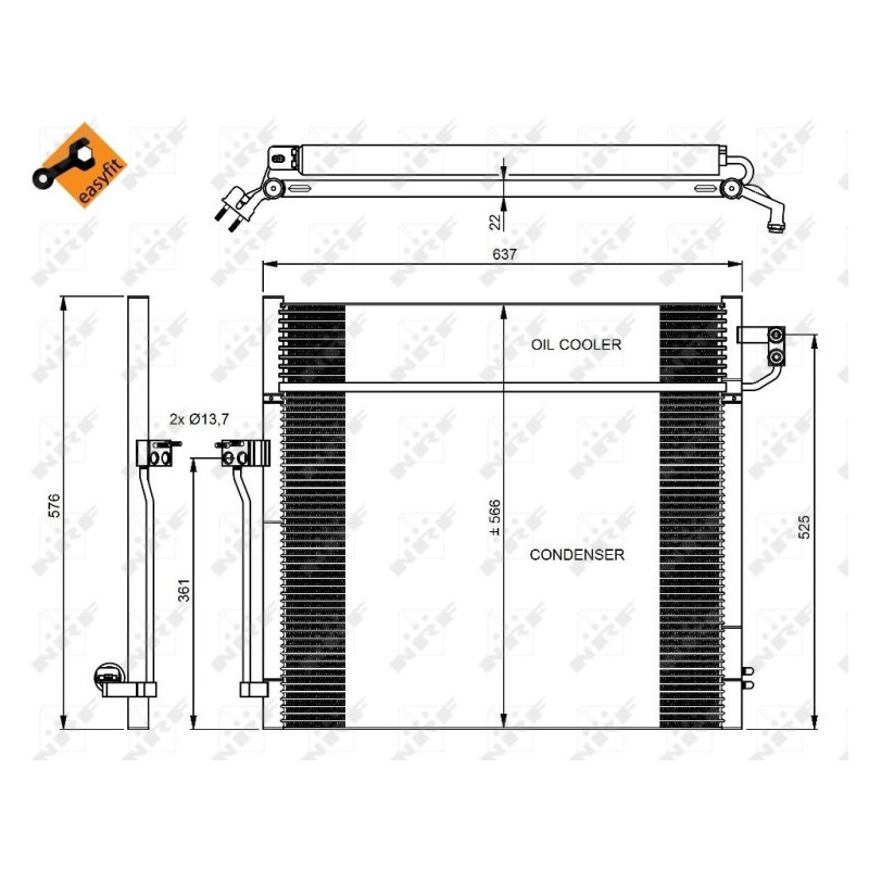NRF 350080 Air conditioning condenser