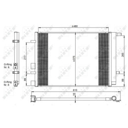 NRF 350095 Air conditioning condenser