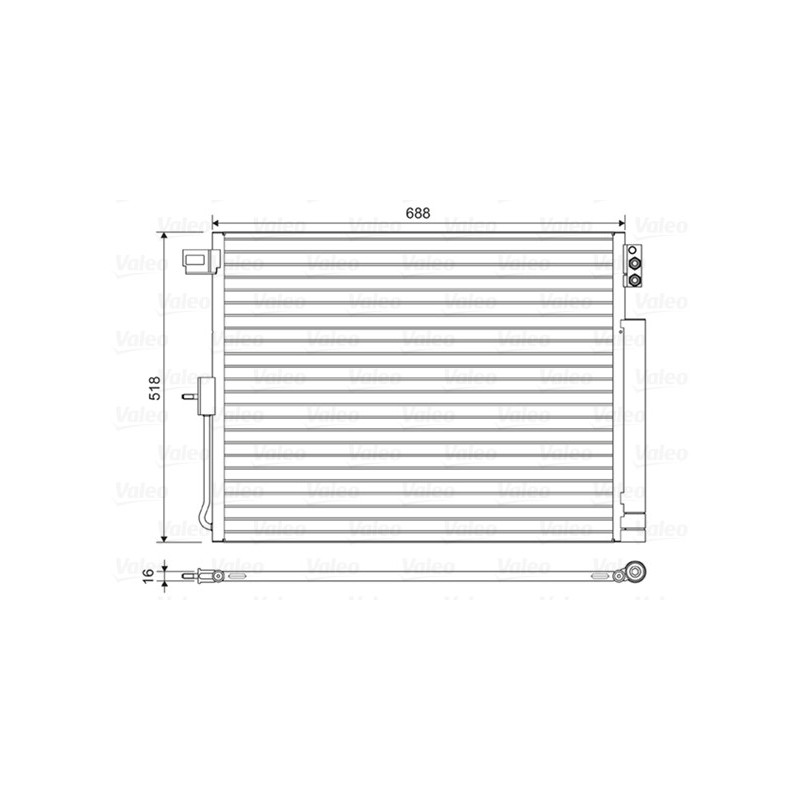 VALEO 822616 Air conditioning condenser