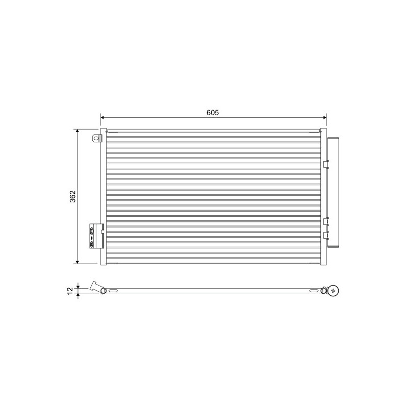 VALEO 822641 Air conditioning condenser