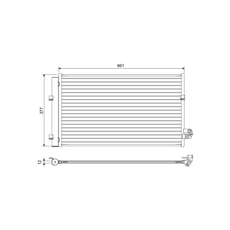 VALEO 822647 Air conditioning condenser