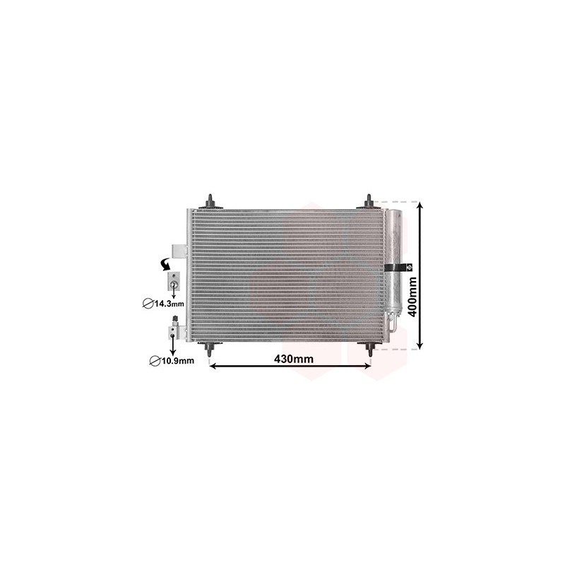 VAN WEZEL 40005286 Air conditioning condenser