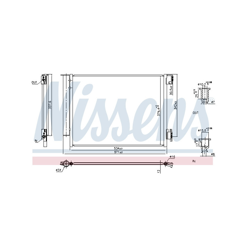 NISSENS 941197 Air conditioning condenser