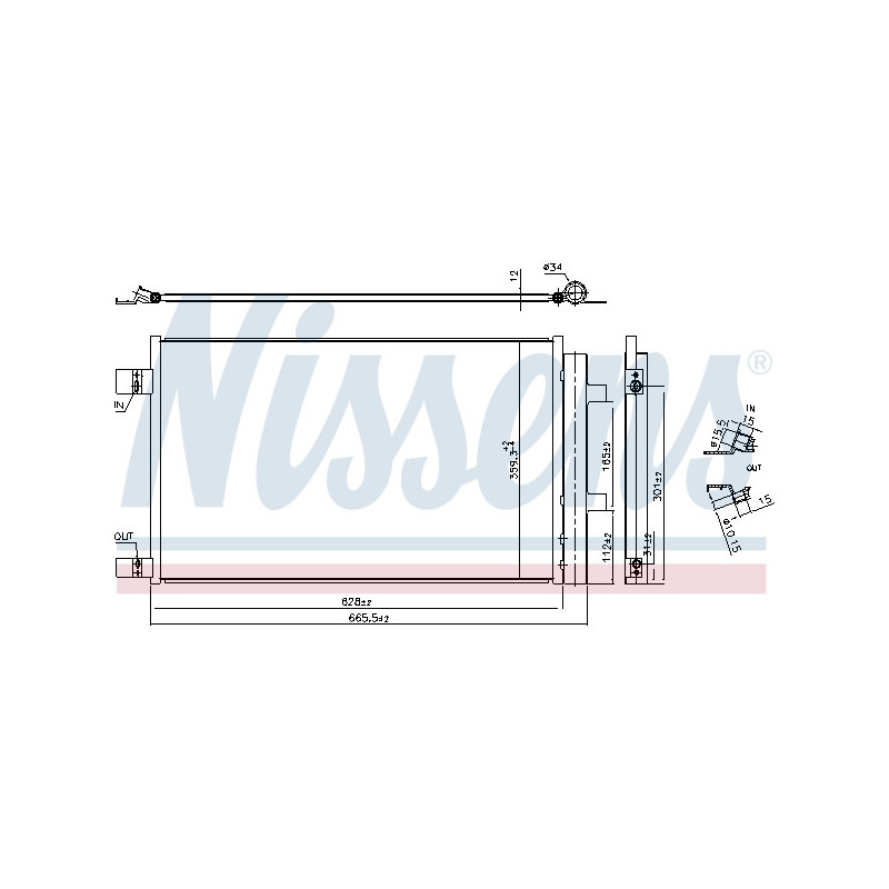 NISSENS 941284 Air conditioning condenser