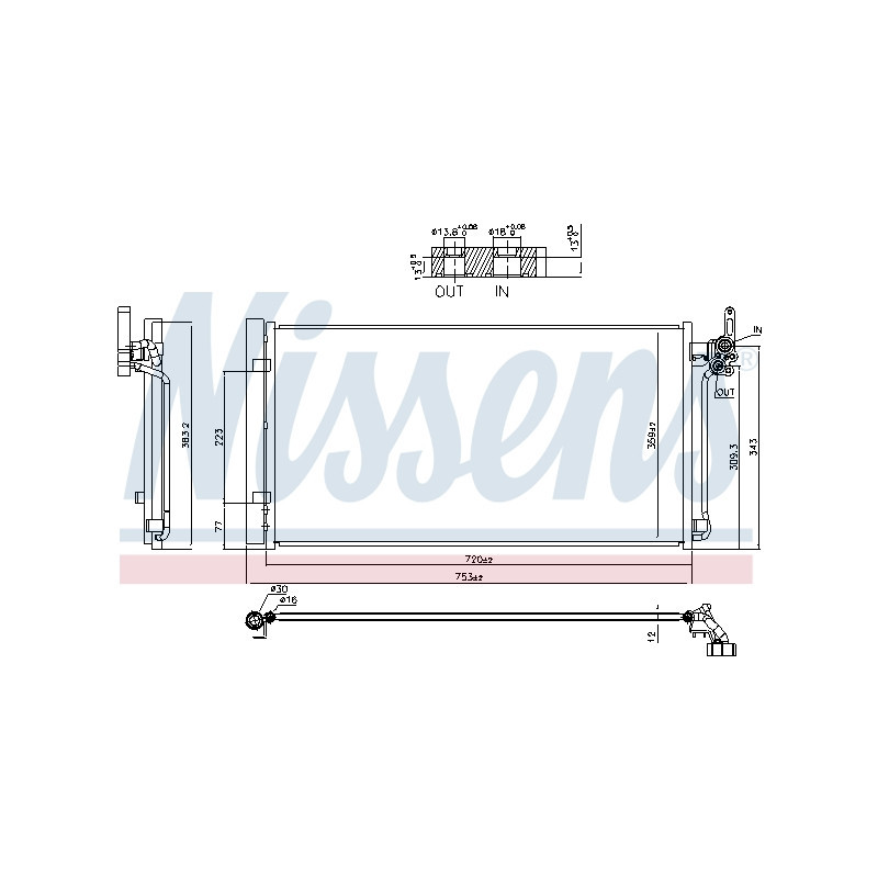 NISSENS 941287 Air conditioning condenser