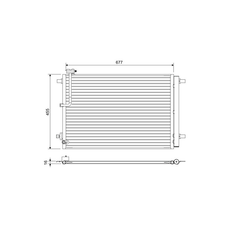VALEO 822657 Air conditioning condenser