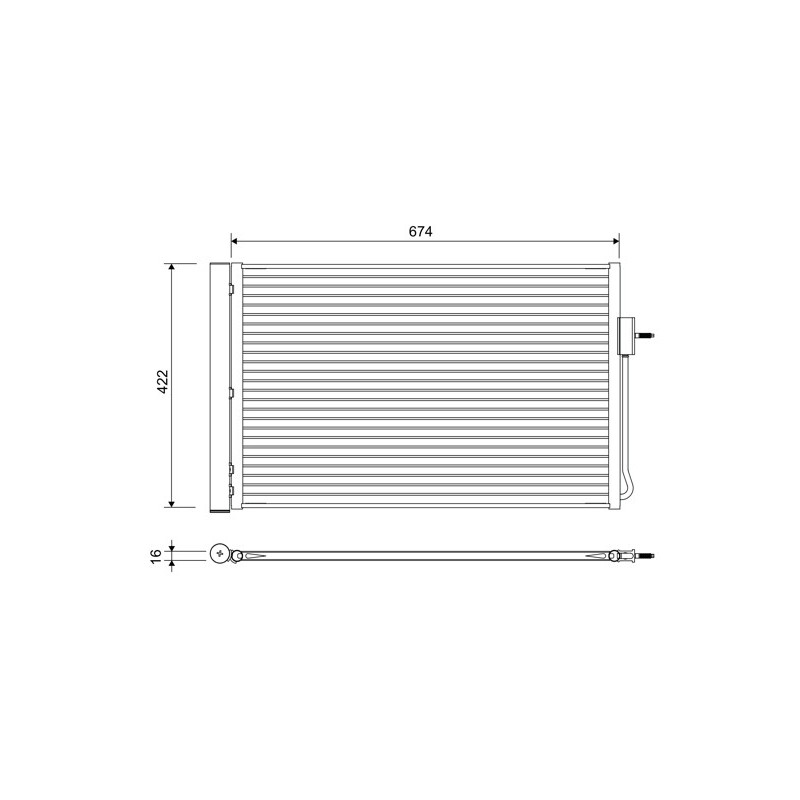 VALEO 822662 Air conditioning condenser