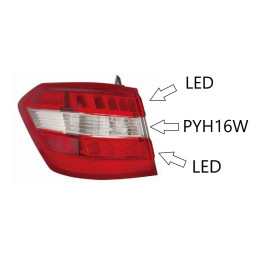 Lampa Tylna Lewa LED dla Mercedes-Benz Klasa E S212 Kombi (2009-2012) - DEPO 440-1977L-UE