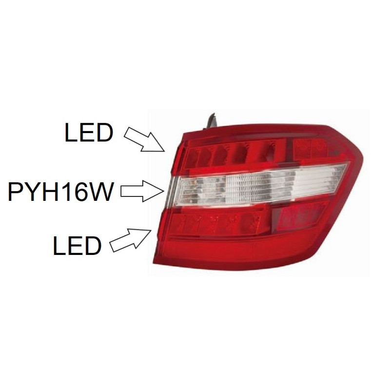 DEPO 440-1977R-UE Rear Light Right LED for Mercedes-Benz E-Class S212 Estate (2009-2012)
