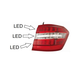 Zadné svetlo pravé LED pre Mercedes-Benz E-Class S212 Estate (2009-2012) - DEPO 440-1979R-AE