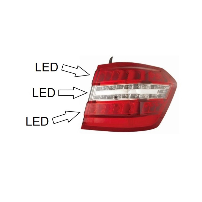 Zadní světlo pravé LED pro Mercedes-Benz E-Class S212 Estate (2009-2012) - DEPO 440-1979R-AE