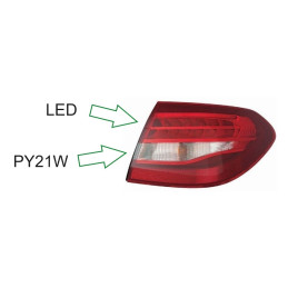 Zadné svetlo pravé LED pre Mercedes-Benz C-Class S205 Estate (2014-2018) - DEPO 440-19A6R-WE