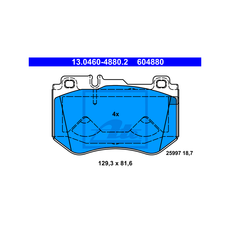 FRONT Brake Pads for Mercedes-Benz C-Class W205 S205 C205 A205 ATE 13.0460-4880.2